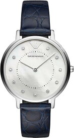 エンポリオアルマーニ 腕時計 ネイビー ホワイト AR11095 クオーツ レザー メンズ EMPORIO ARMANI