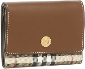 バーバリー 三つ折り財布 レディース LANCASTER アーカイブベージュ ブラウン 8057977 BURBERRY