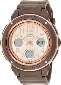 カシオ 腕時計 レディース ブラウン ピンク Baby-G ベビーG アナデジ 10気圧防水 カレンダー ワールドタイム ストップウォッチ CASIO BGA-150PG-5B1