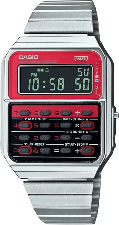 楽天市場】カシオ 腕時計 メンズ CASIO CLASSIC レッド シルバー 