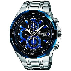 腕時計 メンズ ブル− シルバー カシオ EDIFICE エディフィス 100m防水 クロノグラフ CASIO EFR-539D-1A2 並行輸入品