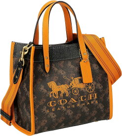 コーチ トートバッグ レディース HORSE AND CARRIAGE PRINT ブラウン×オレンジ C8456-B4TXL COACH