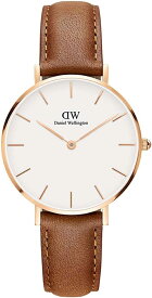 ダニエルウェリントン 腕時計 レディース Classic Petite Durham ホワイト ブラウン dw00100172 Daniel Wellington