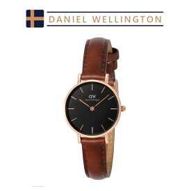 ダニエルウェリントン 腕時計 レディース ブラウン ブラック Daniel Wellington DW00100225 Classic Petite Black St Mawes 並行輸入品