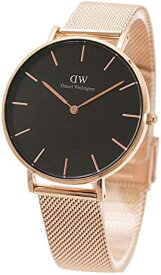 ダニエルウェリントン 腕時計 ユニセックス Daniel Wellington ローズゴールド ブラック メンズ レディース DW00600303 PETITE MELROSE ペティット メルローズ 並行輸入品 かわいい 可愛い オシャレ おしゃれ