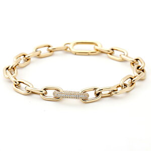 �_�j�G���E�F�����g�� �u���X���b�g Crystal Link Bracelet DW00400592 �S�[���h 175mm ���f�B�[�X Daniel Wellington