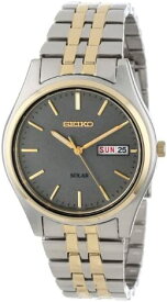 セイコー 腕時計 メンズ シルバー×ゴールド SEIKO ソーラー SNE042 SOLAR ブランド