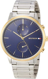 トミーヒルフィガー 腕時計 メンズ シルバー ブルー カレンダー TOMMY HILFIGER 1710408 並行輸入品