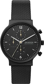 スカーゲン 腕時計 メンズ ブラック シンプル ANCHER クオーツ カレンダー メッシュベルト SKAGEN SKW6262 並行輸入品