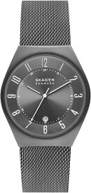 スカーゲン 腕時計 メンズ グレー シンプル クオーツ カレンダー メッシュベルト SKAGEN SKW6815