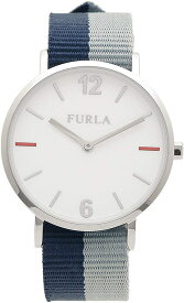 フルラ 腕時計 レディース ブルー&グレーGIADA ホワイト シルバー　ナイロンベルト FURLA R4251108535