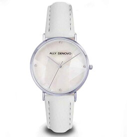 腕時計 シンプル レザー パール フェミニンALLY DENOVO アリーデノヴォ AF5003-6Gaia Pearl ガイアパール 36mm レディース ウォッチ 新生活 並行輸入品