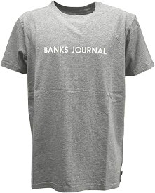 BANKS JOURNAL Tシャツ メンズ グレー シンプル WTS0541-GR-XLサイズ LABEL PRIMARY Surf Street バンクスジャーナル