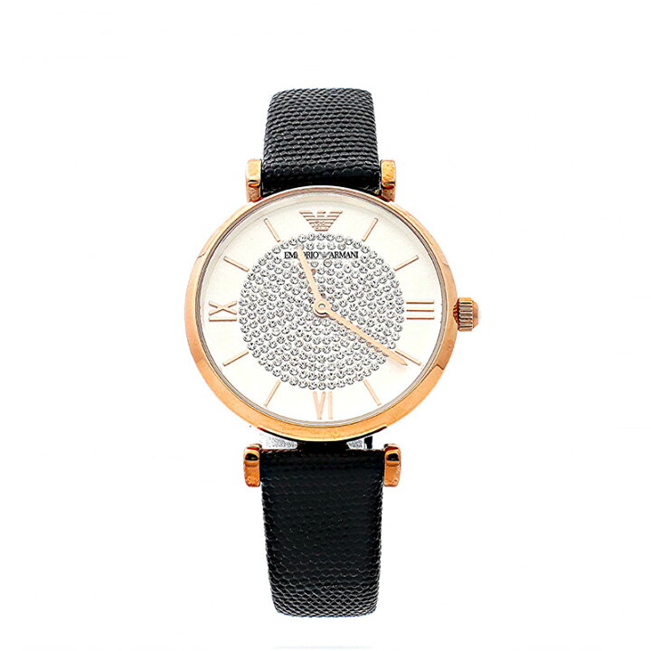 楽天市場】腕時計 レディース ブラック ゴールド EMPORIO ARMANI 
