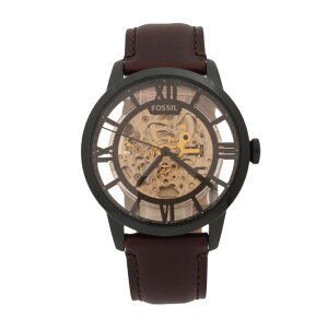 tHbV rv Y U[ uE FOSSIL Townsman Automatic Brown Skeleton Dial ME3098 sAi  JbRCC IV 