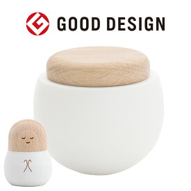 骨壷 ミニ骨壷 ゆりかご ナチュラル・てんしじぞう(白）セット グッドデザイン受賞 分骨 骨つぼ 遺骨 遺髪 形見入れ 手元供養 水子供養 ペット供養 おしゃれ シンプル 小さい 可愛い 骨壺 いのりオーケストラ デザイン 北欧 陶器 日本製 グッドデザイン賞 赤ちゃん 天使