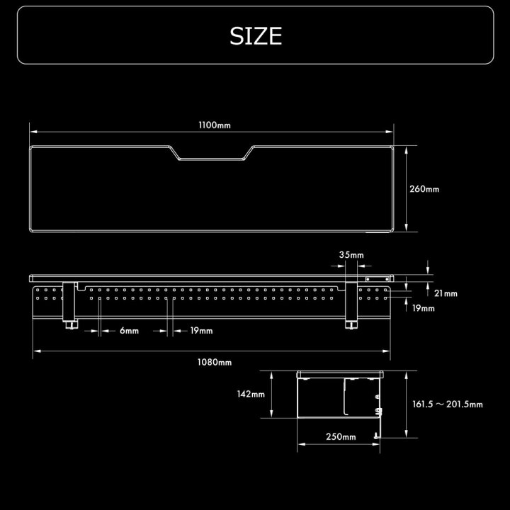 楽天市場】バウヒュッテ専門店 ワイド モニタースタンド BHS-1100MS-BK  