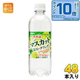 サンガリア 伊賀の天然水 マスカットスパークリング 500ml ペットボトル 48本 (24本入×2 まとめ買い)