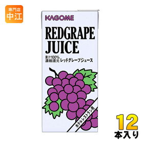カゴメ レッドグレープジュース ホテルレストラン用 1L 紙パック 12本 (6本入×2 まとめ買い) 〔果汁飲料〕