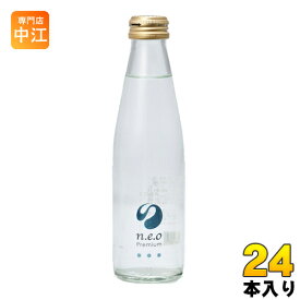 友桝飲料 n.e.o（ネオ）プレミアムソーダ 200ml 瓶 24本入 〔炭酸飲料〕