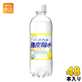 サンガリア 伊賀の天然水 強炭酸水 レモン 500ml ペットボトル 48本 (24本入×2 まとめ買い)