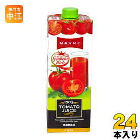 バハール マルレ 100％トマトジュース(無塩) 1L 紙パック 24本 (12本入×2 まとめ買い) （野菜ジュース）