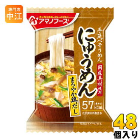 アマノフーズ フリーズドライ にゅうめん まろやか鶏だし 15g 48個入