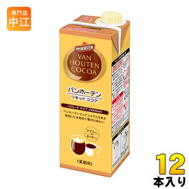 バンホーテン リキッドココア ストレートタイプ 1L 紙パック 12本 (6本入×2 まとめ買い)