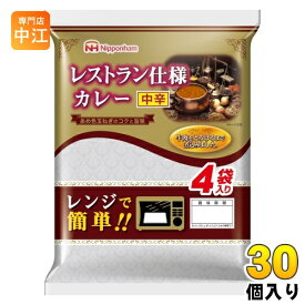 日本ハム レストラン仕様 カレー 中辛 170g×4袋 30個 (10個入×3 まとめ買い)