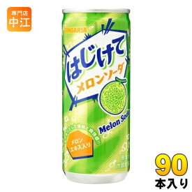 サンガリア はじけて メロンソーダ 250g 缶 90本 (30本入×3 まとめ買い)