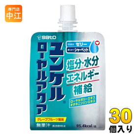 佐藤製薬 ユンケル ローヤルアクア 180g パウチ 30個入 熱中症対策 ゼリー飲料