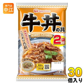 日本ハム どんぶり繁盛 牛丼の具 120g×2袋 30個 (10個入×3 まとめ買い) 牛丼 レトルト食品 インスタント食品