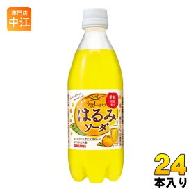 サンガリア うましゅわ はるみソーダ 500ml ペットボトル 24本入 炭酸飲料 炭酸 愛媛県産 期間限定