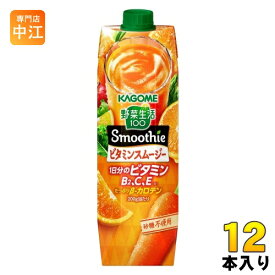 カゴメ 野菜生活100 スムージー ビタミンスムージー 1000g 紙パック 12本 (6本入×2 まとめ買い) 野菜ジュース ビタミン Smoothie
