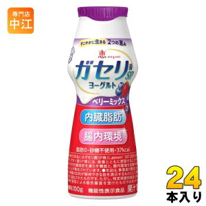 雪印メグミルク 恵megumi ガセリ菌SP株ヨーグルト ベリーミックス ドリンクタイプ 100g プラスチックボトル 24本 (12本入×2 まとめ買い) 発酵乳 機能性表示食品 冷蔵 内蔵脂肪 腸内環境