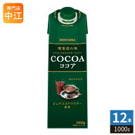 守山乳業 喫茶店の味 ココア 1000g 紙パック 12本 (6本入×2 まとめ買い) ココア飲料 アイス ホット