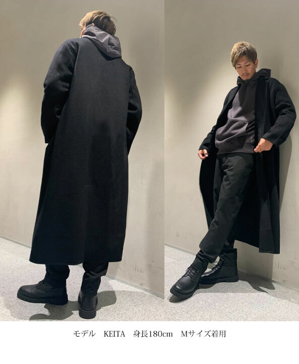 楽天市場】【 メンズ ロングコート シングルブラック 】大人のロング 
