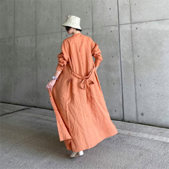 楽天市場 リネン バンドカラー ワンピース シャツワンピース トール丈 アースカラー オレンジ 羽織にして風になびかせて 長く使うごとに こなれ感がでる レディースファッション ワンピース ロング マキシ リネン カジュアル シンプル シャツ 差し色コーデ 楽天市場 リネン バンドカラー ワンピース シャツワンピース トール丈 アースカラー オレンジ 羽織にして風になびかせて 長く使うごとに こなれ感がでる レディースファッション ワンピース ロング マキシ リネン カジュアル シンプル シャツ 差し色コーデ