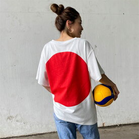 ＜パケット便＞【 Tシャツ ジャパン 】日本 応援したくて作りました 赤いモチーフの美しさに気づきました　日の丸 アイキャッチばっちり　記念　おみやげ　イベント　お祭り　運動会　JAPAN　レディースファッション　メンズファッション　トップス　Tシャツ