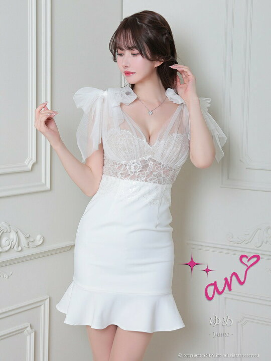 楽天市場】S/M 送料無料 an / アン ストレッチ無地×レース切り替え  