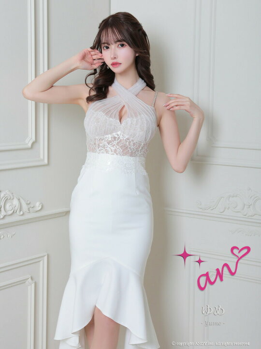 楽天市場】【an/アン】ストレッチ/ レース/ クロスリボン/ マーメイド  