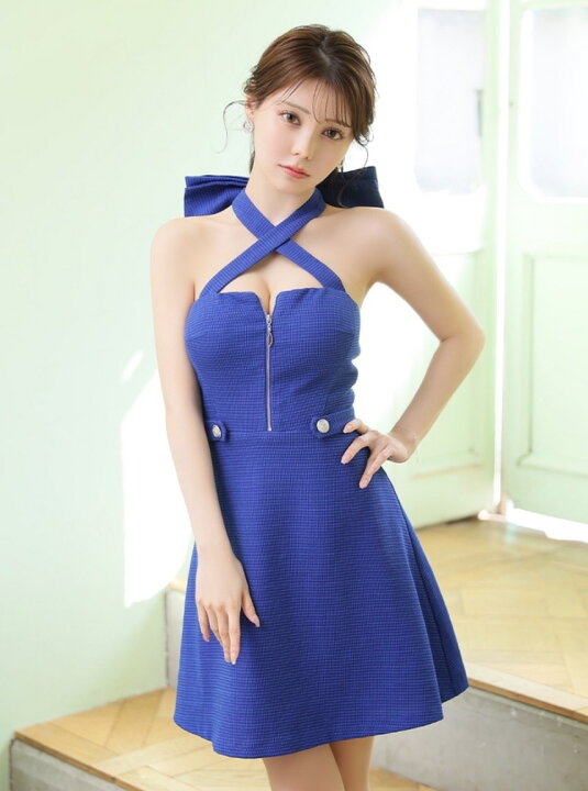 楽天市場】【an/アン】クロス/ ホルターネック/ ジッパー/ リボン  