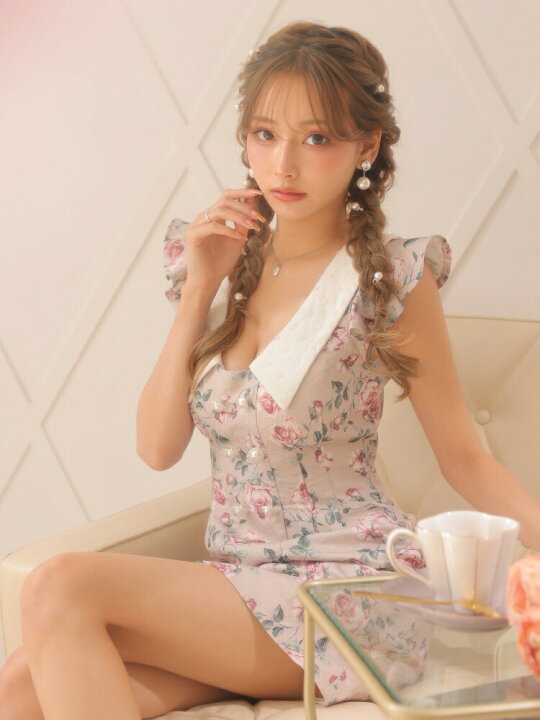 楽天市場】S/M 送料無料 ROBE de FLEURS / ローブドフルール ローズ柄 