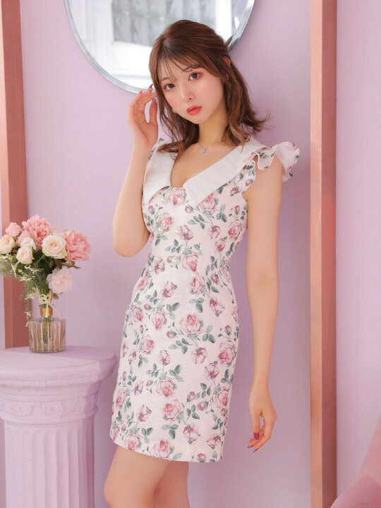 楽天市場】S/M 送料無料 ROBE de FLEURS / ローブドフルール ローズ柄 