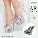 【再入荷】【15cmヒール】【22.0cm〜24.5cm】送料無料 Angel R / エンジェルアール ダブルビジュー×ラメクリアハイヒールサンダル SH026 クリア ハイヒール サンダル キャバ キャバドレス キャバ嬢 キャバクラ クラブ ワンピース ※北海道・沖縄・離島地域追加送料1,500円