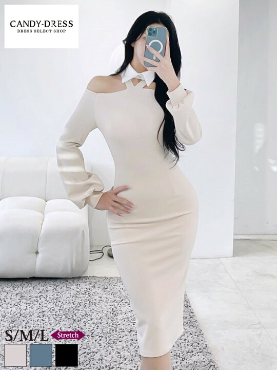 楽天市場】【予約】【Luxury Dress】 ストレッチ/ 2WAY/ 付け襟/ オフ 
