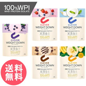 ＜5/9〜5/16限定★最大100%ポイントバック＞クレバー ウエイトダウン WPI ホエイプロテイン 315g (メール便送料無料) 高タンパク 低糖質 ダイエット 減量 置き換え スリム 女性 男性 プロテイン MCTオイル