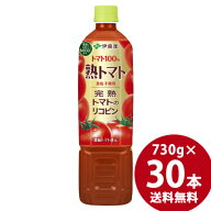 ＜8/4〜8/11限定★エントリーでポイント5倍＞伊藤園 熟トマト PET 730g×30本 (15本×2ケース)トマトジュ…