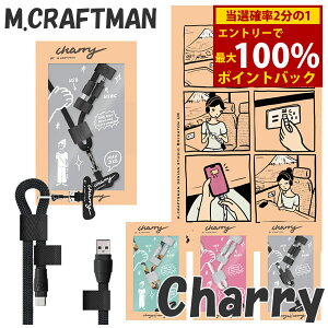 ��7/4�`7/11���聚�ő�100%�|�C���g�o�b�N���[�d�P�[�u������ �V�����_�[�X�g���b�v �`���[���[ Charry (���[���֑�������) �X�}�z �g�ѓd�b �V�����_�[�X�g���b�v �[�d�P�[�u�� �[�d USB-TypeC