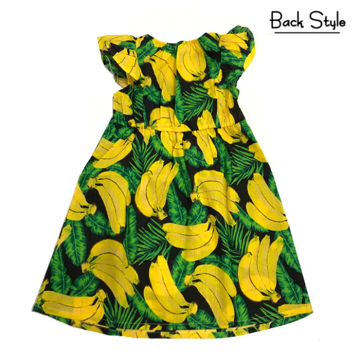 楽天市場 Will Mery ウィルメリー スイカ バナナ柄 綿ワンピース サマードレス 女の子 キャンディベア楽天市場店